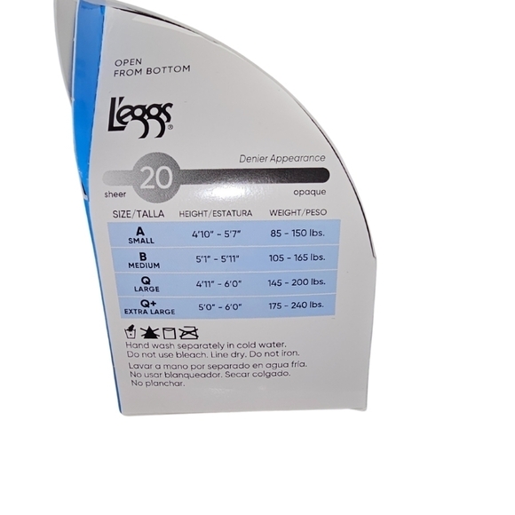 L'eggs Sheer Energy Control Top Suntan Pantyhose 2 pairs - Picture 2 of 3